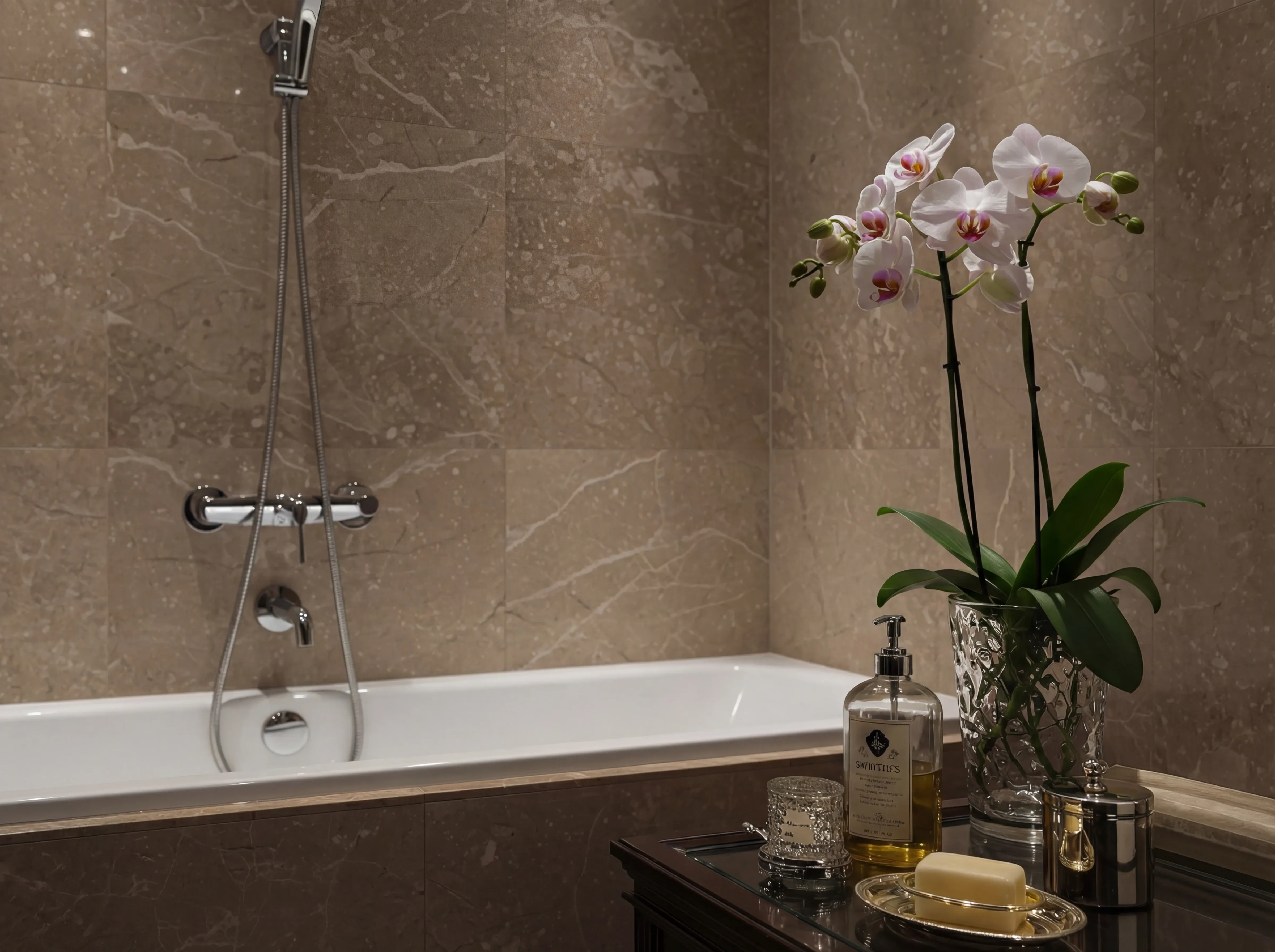 Veranda feature on timeless bathroom interiors